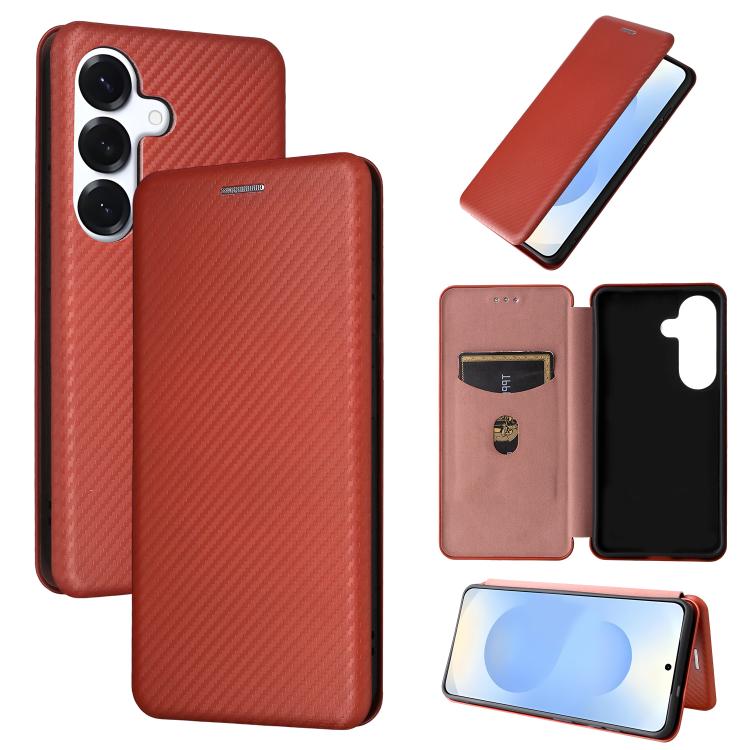 Carbon Fiber Texture Flip Leather Phone Case, For Samsung Galaxy S26+ 5G, For Samsung Galaxy S26 Edge 5G, For Samsung Galaxy S26 Ultra 5G, For Samsung Galaxy S26 Pro 5G