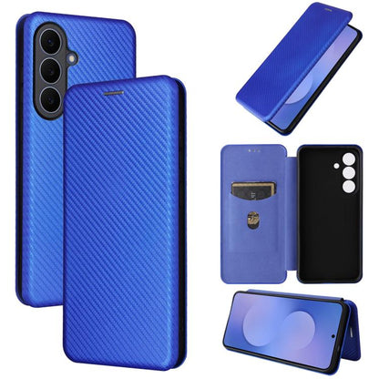 Carbon Fiber Texture Flip Leather Phone Case, For Galaxy S26 FE 5G, For Samsung Galaxy S26+ 5G, For Samsung Galaxy S26 Edge 5G, For Samsung Galaxy S26 Ultra 5G