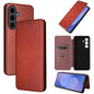 Carbon Fiber Texture Flip Leather Phone Case, For Galaxy S26 FE 5G, For Samsung Galaxy S26+ 5G, For Samsung Galaxy S26 Edge 5G, For Samsung Galaxy S26 Ultra 5G