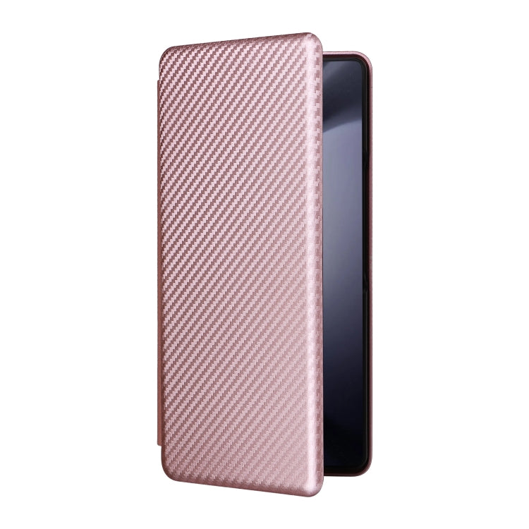 Carbon Fiber Texture Flip Leather Phone Case