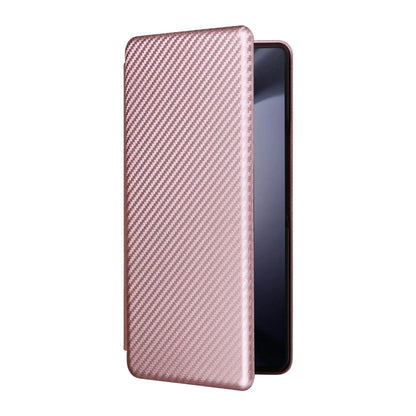 Carbon Fiber Texture Flip Leather Phone Case