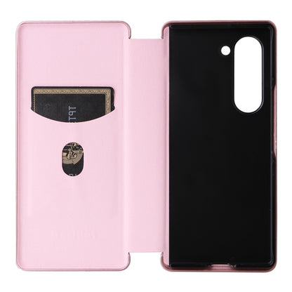 Carbon Fiber Texture Flip Leather Phone Case, For Samsung Galaxy Z Fold6