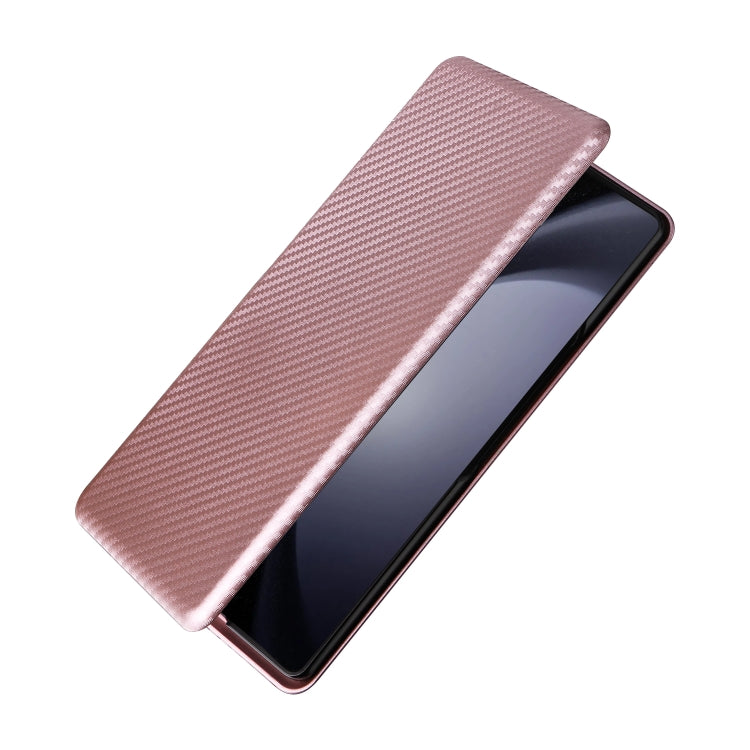 Carbon Fiber Texture Flip Leather Phone Case