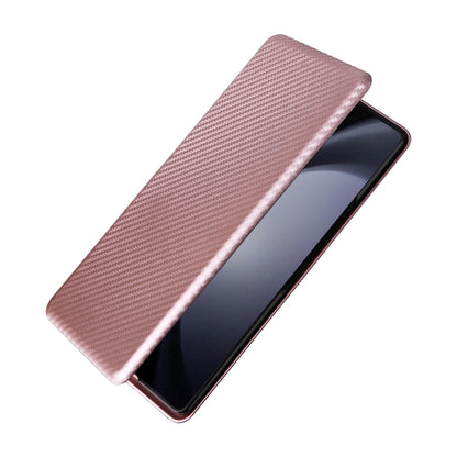Carbon Fiber Texture Flip Leather Phone Case, For Samsung Galaxy Z Fold6