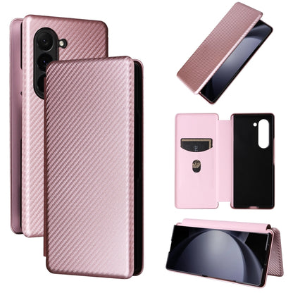 Carbon Fiber Texture Flip Leather Phone Case, For Samsung Galaxy Z Fold6