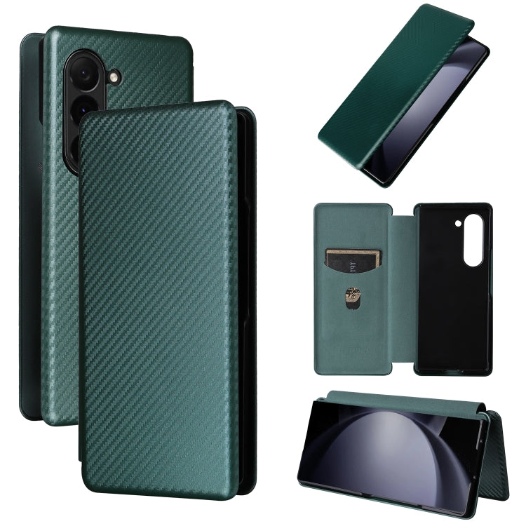 Carbon Fiber Texture Flip Leather Phone Case, For Samsung Galaxy Z Fold6