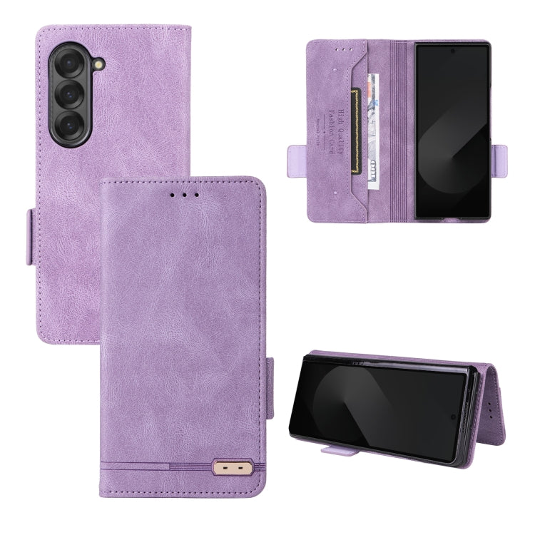 Magnetic Clasp Leather Phone Case, For Samsung Galaxy Z Fold7 5G, For Samsung Galaxy Z Fold6