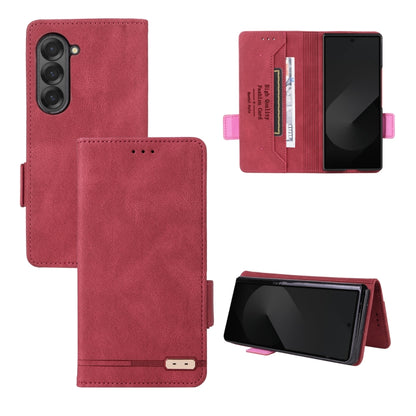 Magnetic Clasp Leather Phone Case, For Samsung Galaxy Z Fold7 5G, For Samsung Galaxy Z Fold6