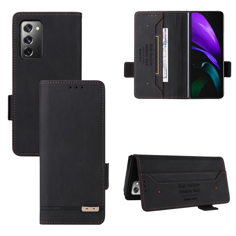 Magnetic Clasp Leather Phone Case, For Samsung Galaxy Z Fold7 5G, For Samsung Galaxy Z Fold6