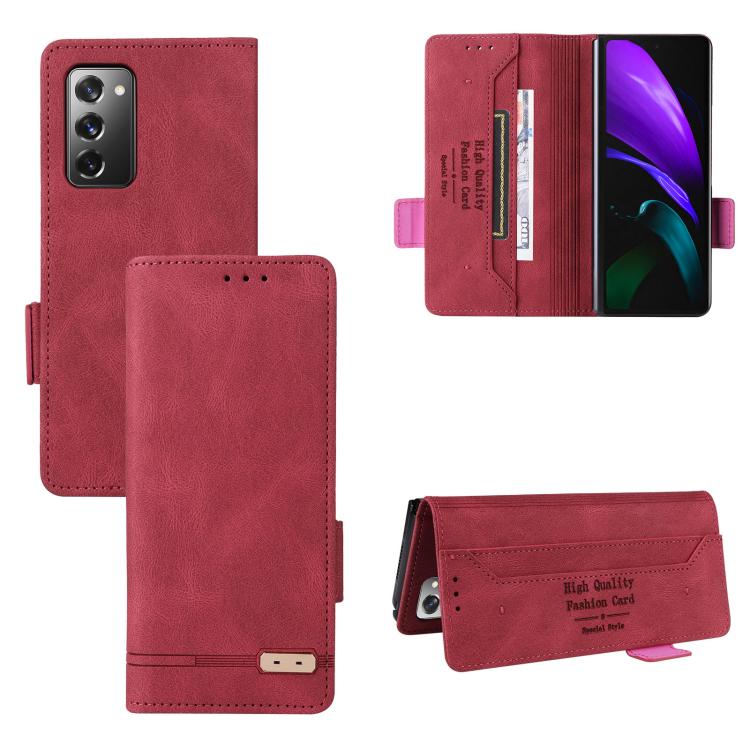 Magnetic Clasp Leather Phone Case, For Samsung Galaxy Z Fold7 5G, For Samsung Galaxy Z Fold6
