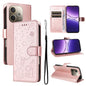 Cat and Bee Embossed Flip Leather Phone Case, For OPPO A5 Pro 5G Global, For OPPO Reno12 Pro 5G Global, For OPPO Reno12 5G Global