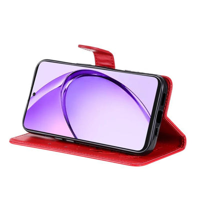 Cat and Bee Embossed Flip Leather Phone Case, For OPPO K12X 5G Global, For OPPO A5 Pro 5G Global, For OPPO Reno12 Pro 5G Global, For OPPO Reno12 5G Global