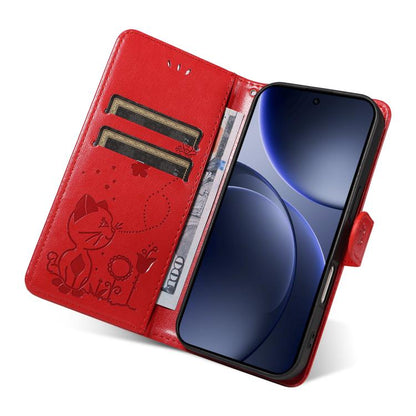 Cat and Bee Embossed Flip Leather Phone Case, For OPPO Find X9, For OPPO A6 Pro 4G / 5G Global, For OPPO Find X9 Pro, For OPPO A60 5G Global / A40 4G Global
