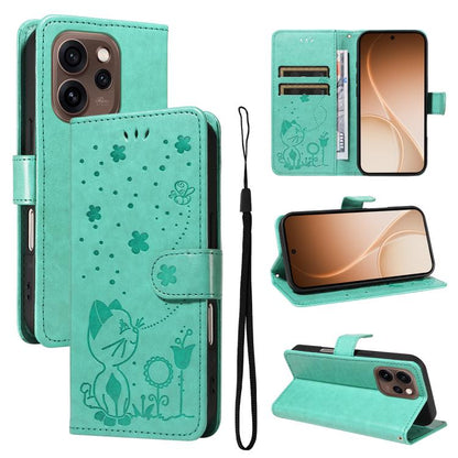 Cat and Bee Embossed Flip Leather Phone Case, For OPPO A6X 5G / A6 5G, For OPPO Reno15 Pro 5G Global, For OPPO Reno15 5G Global, For OPPO Find X9