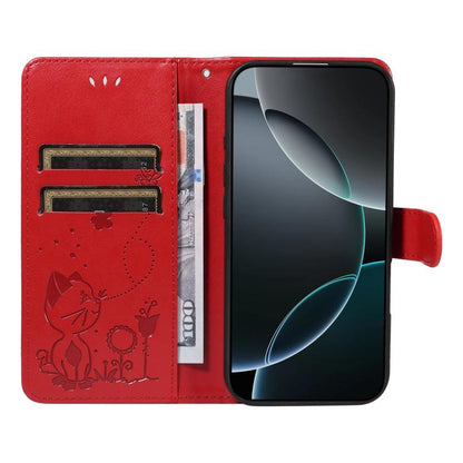 Cat and Bee Embossed Flip Leather Phone Case, For OPPO Find X9 Ultra 5G, For OPPO A6X 5G / A6 5G, For OPPO Reno15 Pro 5G Global, For OPPO Reno15 5G Global