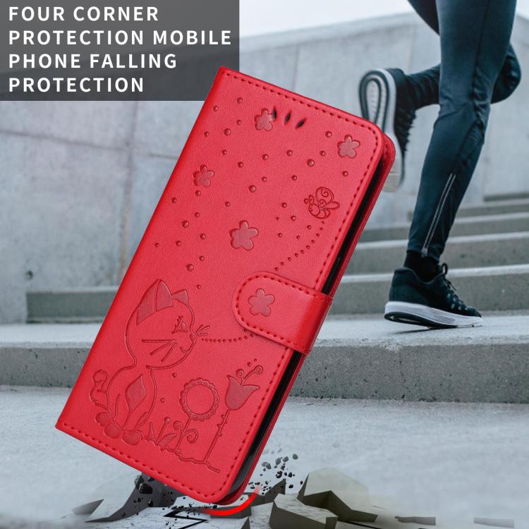 Cat and Bee Embossed Flip Leather Phone Case, For OPPO Find X9 Ultra 5G, For OPPO A6X 5G / A6 5G, For OPPO Reno15 Pro 5G Global, For OPPO Reno15 5G Global