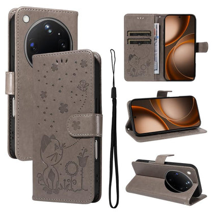 Cat and Bee Embossed Flip Leather Phone Case, For OPPO Find X9 Ultra 5G, For OPPO A6X 5G / A6 5G, For OPPO Reno15 Pro 5G Global, For OPPO Reno15 5G Global