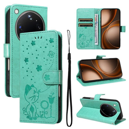 Cat and Bee Embossed Flip Leather Phone Case, For OPPO Find X9 Ultra 5G, For OPPO A6X 5G / A6 5G, For OPPO Reno15 Pro 5G Global, For OPPO Reno15 5G Global