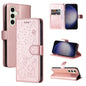 Cat and Bee Embossed Flip Leather Phone Case, For Samsung Galaxy S25 FE 5G, For Samsung Galaxy S25 / S24 5G, For Samsung Galaxy S25+ / S24+ 5G, For Samsung Galaxy S25 Ultra 5G
