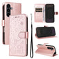 Cat and Bee Embossed Flip Leather Phone Case, For Samsung Galaxy S25 FE 5G, For Samsung Galaxy S25 / S24 5G, For Samsung Galaxy S25+ / S24+ 5G, For Samsung Galaxy S25 Ultra 5G