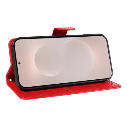 Cat and Bee Embossed Flip Leather Phone Case, For Samsung Galaxy S26 Edge 5G, For Samsung Galaxy S26 Ultra 5G, For Samsung Galaxy S26 Pro 5G, For Samsung Galaxy S25 FE 5G