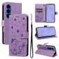 Cat and Bee Embossed Flip Leather Phone Case, For Samsung Galaxy S26+ 5G, For Samsung Galaxy S26 Edge 5G, For Samsung Galaxy S26 Ultra 5G, For Samsung Galaxy S26 5G