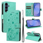 Cat and Bee Embossed Flip Leather Phone Case, For Galaxy S26 FE 5G, For Galaxy S26+ 5G, For Galaxy S26 Edge 5G, For Galaxy S26 Ultra 5G