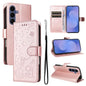 Cat and Bee Embossed Flip Leather Phone Case, For Galaxy S26 FE 5G, For Galaxy S26+ 5G, For Galaxy S26 Edge 5G, For Galaxy S26 Ultra 5G
