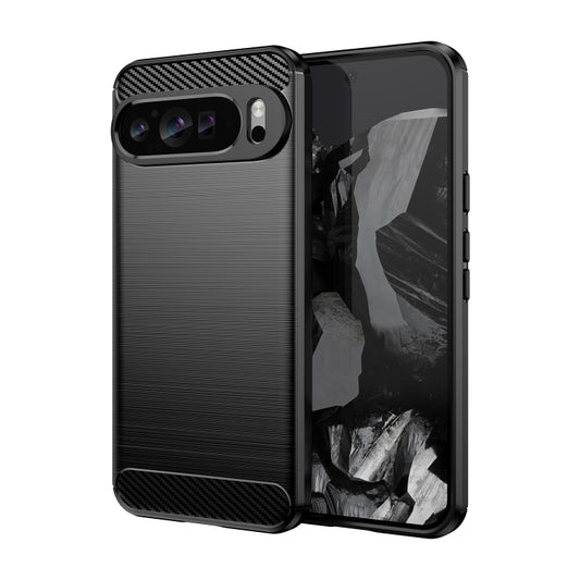 Carbon Fiber Brushed Texture TPU Phone Case, For Google Pixel 9 Pro XL, For Google Pixel 4a