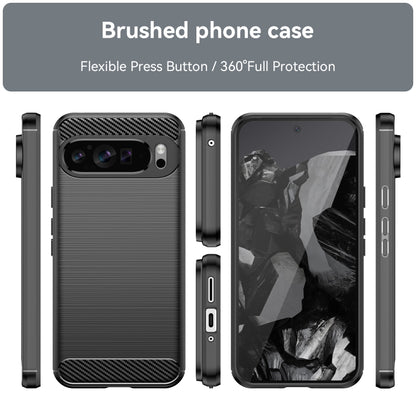 Carbon Fiber Brushed Texture TPU Phone Case, For Google Pixel 9 Pro XL, For Google Pixel 4a