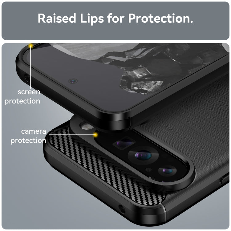 Carbon Fiber Brushed Texture TPU Phone Case, For Google Pixel 9 Pro XL, For Google Pixel 4a