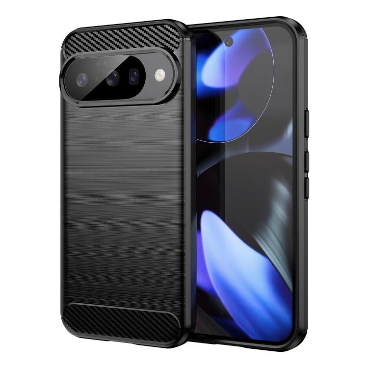 Carbon Fiber Brushed Texture TPU Phone Case, For Google Pixel 10a, For Google Pixel 10 Pro XL, For Google Pixel 10 Pro, For Google Pixel 10, For Google Pixel 9a, For Google Pixel 9 Pro XL, For Google Pixel 4a