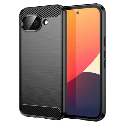 Carbon Fiber Brushed Texture TPU Phone Case, For Google Pixel 10a, For Google Pixel 10 Pro XL, For Google Pixel 10 Pro, For Google Pixel 10, For Google Pixel 9a, For Google Pixel 9 Pro XL, For Google Pixel 4a