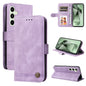 Skin Feel Life Tree Metal Button Leather Phone Case, For Samsung Galaxy S25 Ultra 5G, For Samsung Galaxy S24 FE 5G