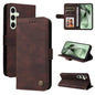 Skin Feel Life Tree Metal Button Leather Phone Case, For Samsung Galaxy S25 Ultra 5G, For Samsung Galaxy S24 FE 5G