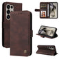 Skin Feel Life Tree Metal Button Leather Phone Case, For Samsung Galaxy S25 Ultra 5G, For Samsung Galaxy S24 FE 5G