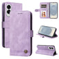 Skin Feel Life Tree Metal Button Leather Phone Case, For Samsung Galaxy S26 5G, For Samsung Galaxy S25 Edge 5G, For Samsung Galaxy S25 5G, For Samsung Galaxy S25+ 5G