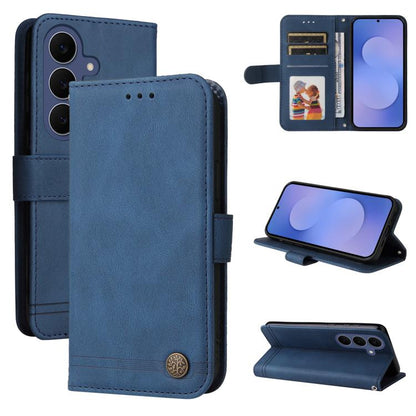 Skin Feel Life Tree Metal Button Leather Phone Case, For Galaxy S26 FE 5G, For Samsung Galaxy S26+ 5G, For Samsung Galaxy S26 Edge 5G, For Samsung Galaxy S26 Ultra 5G