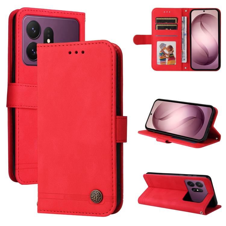 Skin Feel Life Tree Metal Button Leather Phone Case, For Galaxy S27 Ultra 5G, For Galaxy S27 Pro 5G, For Galaxy S27 5G, For Galaxy S27+ 5G