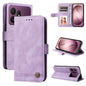 Skin Feel Life Tree Metal Button Leather Phone Case, For Galaxy S27 Ultra 5G, For Galaxy S27 Pro 5G, For Galaxy S27 5G, For Galaxy S27+ 5G