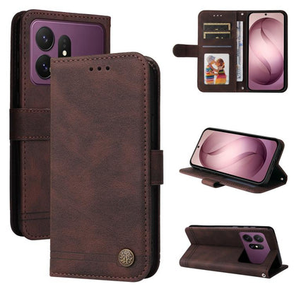 Skin Feel Life Tree Metal Button Leather Phone Case, For Galaxy S27 Ultra 5G, For Galaxy S27 Pro 5G, For Galaxy S27 5G, For Galaxy S27+ 5G