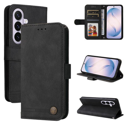 Skin Feel Life Tree Metal Button Leather Phone Case, For Galaxy S27 Ultra 5G, For Galaxy S27 Pro 5G, For Galaxy S27 5G, For Galaxy S27+ 5G