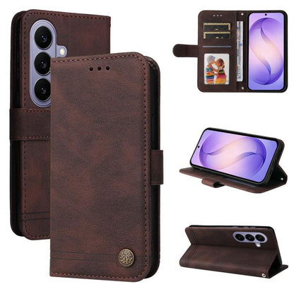 Skin Feel Life Tree Metal Button Leather Phone Case, For Galaxy S27 Ultra 5G, For Galaxy S27 Pro 5G, For Galaxy S27 5G, For Galaxy S27+ 5G