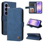 Skin Feel Life Tree Metal Button Leather Phone Case, For Galaxy S27 Ultra 5G, For Galaxy S27 Pro 5G, For Galaxy S27 5G, For Galaxy S27+ 5G