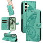 Swallowtail Butterfly Embossed Leather Phone Case, For Samsung Galaxy S25 / S24 5G, For Samsung Galaxy S25+ / S24+ 5G, For Samsung Galaxy S25 Ultra 5G, For Samsung Galaxy S24 FE 5G
