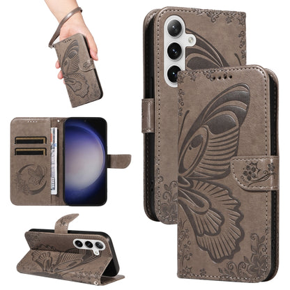 Swallowtail Butterfly Embossed Leather Phone Case, For Samsung Galaxy S25 FE 5G, For Samsung Galaxy S25 / S24 5G, For Samsung Galaxy S25+ / S24+ 5G, For Samsung Galaxy S25 Ultra 5G