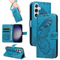 Swallowtail Butterfly Embossed Leather Phone Case, For Samsung Galaxy S25 FE 5G, For Samsung Galaxy S25 / S24 5G, For Samsung Galaxy S25+ / S24+ 5G, For Samsung Galaxy S25 Ultra 5G