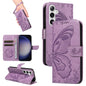 Swallowtail Butterfly Embossed Leather Phone Case, For Samsung Galaxy S25 FE 5G, For Samsung Galaxy S25 / S24 5G, For Samsung Galaxy S25+ / S24+ 5G, For Samsung Galaxy S25 Ultra 5G