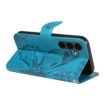 Swallowtail Butterfly Embossed Leather Phone Case, For Samsung Galaxy S25 FE 5G, For Samsung Galaxy S25 / S24 5G, For Samsung Galaxy S25+ / S24+ 5G, For Samsung Galaxy S25 Ultra 5G