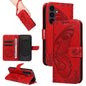 Swallowtail Butterfly Embossed Leather Phone Case, For Samsung Galaxy S25 FE 5G, For Samsung Galaxy S25 / S24 5G, For Samsung Galaxy S25+ / S24+ 5G, For Samsung Galaxy S25 Ultra 5G